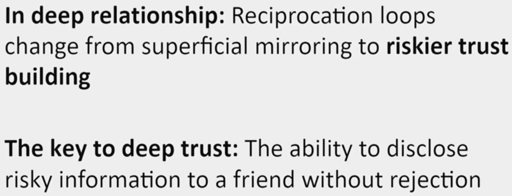 Recicropcation & disclosure loops